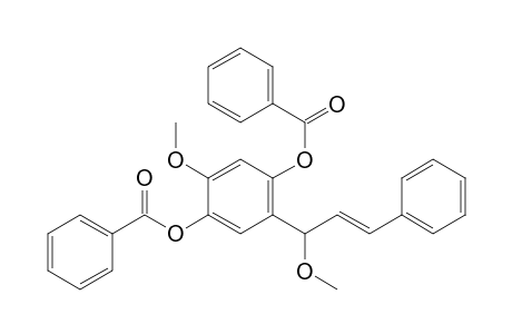 1,4-Benzenediol, 2-methoxy-5-(1-methoxy-3-phenyl-2-propenyl)-, dibenzoate