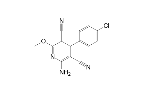 6-amino-4-(4-chlorophenyl)-2-methoxy-3,4-dihydropyridine-3,5-dicarbonitrile