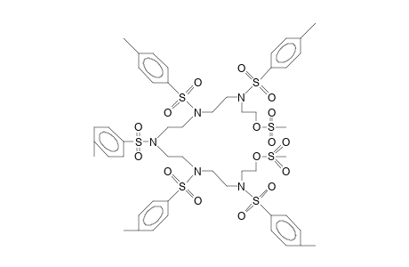 11,17-Bis(methanesulfonyloxy)-3,6,9,12,15-pentakis(4-tolyl-sulfonyl)-3,6,9,12,15-pentaaza-heptadecane