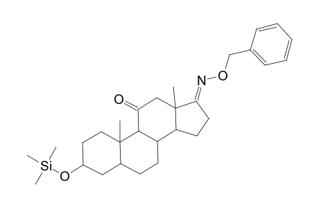 Androstane-11,17-dione, 3-[(trimethylsilyl)oxy]-, 17-[O-(phenylmethyl)oxime], (3.alpha.,5.alpha.)-
