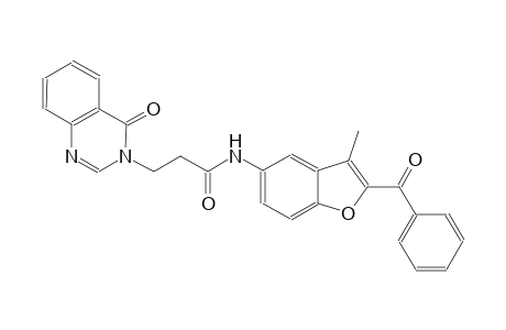 3-quinazolinepropanamide, N-(2-benzoyl-3-methyl-5-benzofuranyl)-3,4-dihydro-4-oxo-
