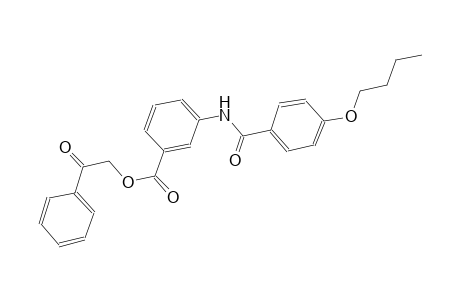 benzoic acid, 3-[(4-butoxybenzoyl)amino]-, 2-oxo-2-phenylethyl ester