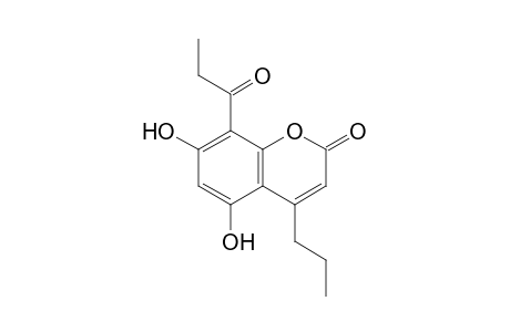 5,7-Dihydroxy-8-propionyl-4-propylcoumarin