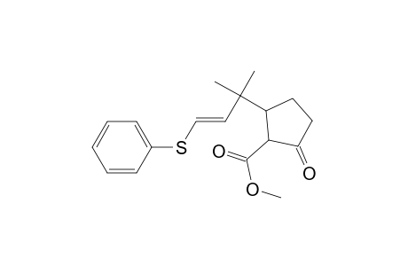 Methyl [1RS,2RS,2'E]-2-[1',1'-dimethyl-3'-(phenylthio)prop-2'-enyl]-5-oxocyclopentane-1-carboxylate