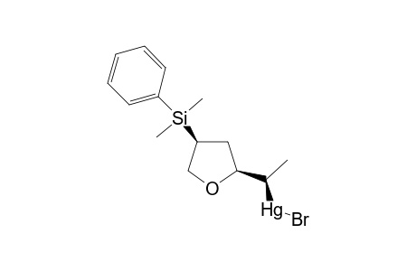 cis-4-(Dimethylphenylsilyl)-2-[1-(bromomercuriyl)ethyl]tetrahydrofuran