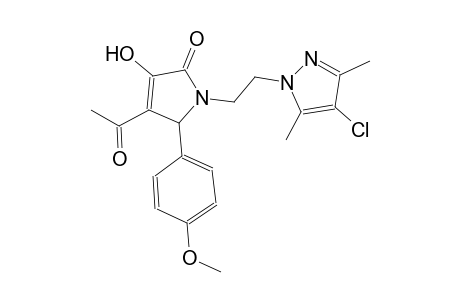 4-acetyl-1-[2-(4-chloro-3,5-dimethyl-1H-pyrazol-1-yl)ethyl]-3-hydroxy-5-(4-methoxyphenyl)-1,5-dihydro-2H-pyrrol-2-one