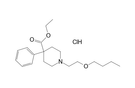 1-(2-BUTOXYETHYL)-4-PHENYLISONIPECOTIC ACID, ETHYL ESTER, HYDROCHLORIDE