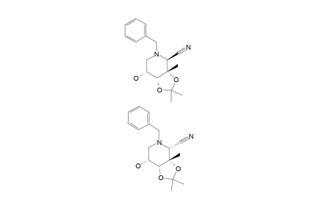 #20A+#21A;MIXTURE;2-N-BENZYL-2,6-DIDEOXY-2,6-IMINO-3,4-O-ISOPROPYLIDENE-3-C-METHYL-D-ALLONONITRILE;2-N-BENZYL-2,6-DIDEOXY-2,6-IMINO-3,4-O-ISOPROPYLIDENE