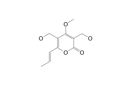 MULTIFORISIN-I;3,5-BISHYDROXYMETHYL-4-METHOXY-6-[(E)-1-PROPENYL]-2-PYRONE
