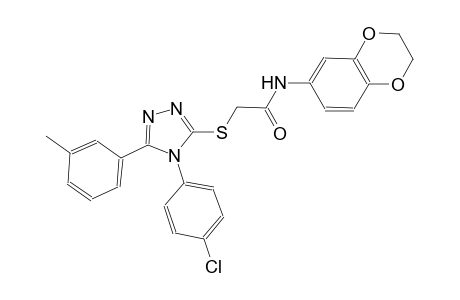 2-{[4-(4-chlorophenyl)-5-(3-methylphenyl)-4H-1,2,4-triazol-3-yl]sulfanyl}-N-(2,3-dihydro-1,4-benzodioxin-6-yl)acetamide