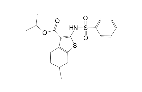isopropyl 6-methyl-2-[(phenylsulfonyl)amino]-4,5,6,7-tetrahydro-1-benzothiophene-3-carboxylate