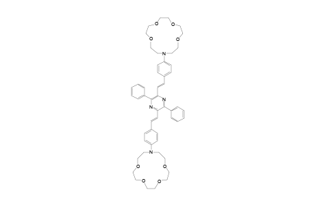 [(E),(E)]-2,5-BIS-[2-[4-(4',7',10',13'-TETRAOXA-1-AZACYCLOPENTADECYL)-PHENYL]-ETHENYL]-3,6-DIPHENYLPYRAZINE