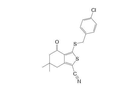 3-[(p-chlorobenzyl)thio]-6,6-dimethyl-4-oxo-4,5,6,7-tetrahydrobenzo[c]thiophene-1-carbonitrile