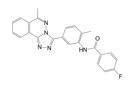 4-fluoro-N-[2-methyl-5-(6-methyl[1,2,4]triazolo[3,4-a]phthalazin-3-yl)phenyl]benzamide
