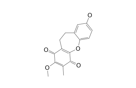 BAUHINOXEPIN_I;5,6-DIHYDRO-8-HYDROXY-3-METHOXY-1,4-DIONE-2-METHYLDIBENZ-[B.F]-OXEPIN