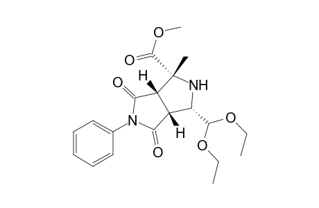 Pyrrolo[3,4-c]pyrrole-1-carboxylic acid, 3-(diethoxymethyl)octahydro-1-methyl-4,6-dioxo-5-phenyl-, methyl ester, (1.alpha.,3.alpha.,3a.beta.,6a.beta.)-(.+-.)-