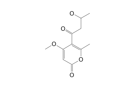 PYRENOCINE-B;5-(3-HYDROXYBUTYROYL)-4-METHOXY-6-METHYL-2-PYRONE