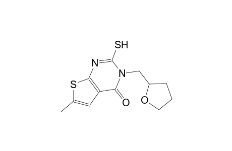 6-methyl-2-sulfanyl-3-(tetrahydro-2-furanylmethyl)thieno[2,3-d]pyrimidin-4(3H)-one