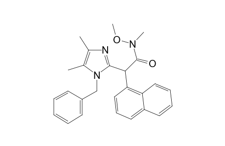 2-(1-Benzyl-4,5-dimethylimidazol-2-yl)-2-(1-naphthyl)acetic acid N,O-dimethylhydroxamide