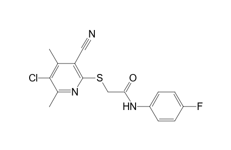 2-(5-Chloranyl-3-cyano-4,6-dimethyl-pyridin-2-yl)sulfanyl-N-(4-fluorophenyl)ethanamide