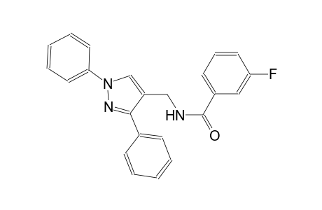 N-[(1,3-diphenyl-1H-pyrazol-4-yl)methyl]-3-fluorobenzamide