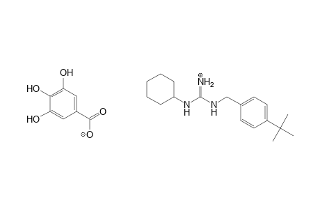 Benzoic acid, 3,4,5-trihydroxy-, compound with N-cyclohexyl-N'-[[4-(1,1-dimethylethyl)phenyl]methyl]guanidine (1:1)