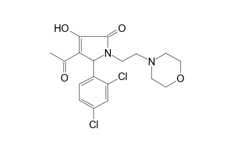 2-(2,4-dichlorophenyl)-3-ethanoyl-1-(2-morpholin-4-ylethyl)-4-oxidanyl-2H-pyrrol-5-one