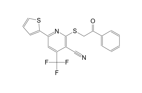 3-pyridinecarbonitrile, 2-[(2-oxo-2-phenylethyl)thio]-6-(2-thienyl)-4-(trifluoromethyl)-
