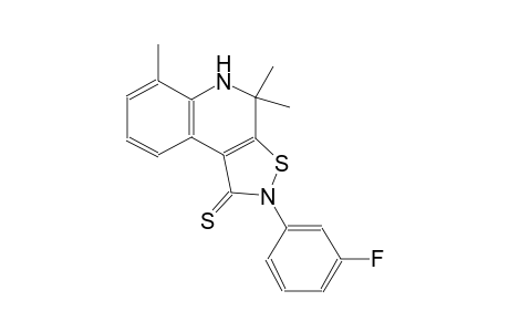 2-(3-fluorophenyl)-4,4,6-trimethyl-4,5-dihydroisothiazolo[5,4-c]quinoline-1(2H)-thione
