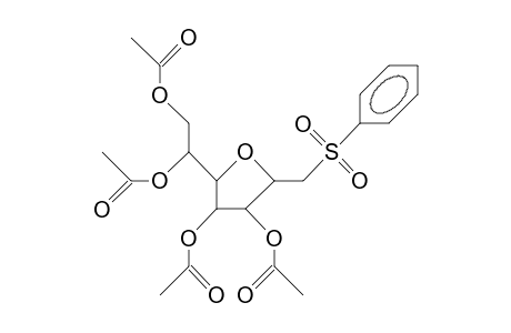 A-1-Deoxy-1-phenylsulfonylmethyl-2,3,5,6-tetraacetyl-galactofuranose