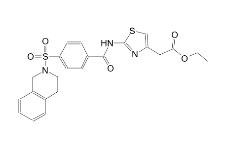 4-thiazoleacetic acid, 2-[[4-[(3,4-dihydro-2(1H)-isoquinolinyl)sulfonyl]benzoyl]amino]-, ethyl ester