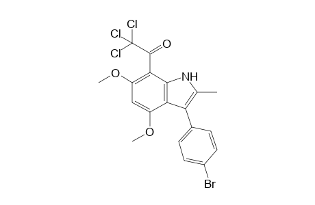 1-[3-(4-bromophenyl)-4,6-dimethoxy-2-methyl-1H-indol-7-yl]-2,2,2-trichloro-ethanone