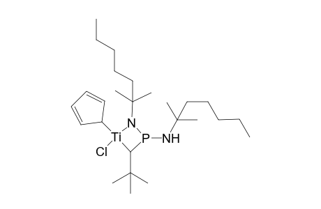 4-Chloro-1-t-Octyl-2-t-octylamino-3-t-Butyl-4-cyclopentadienyl-1-aza-2-tita-2-phosphacyclobutane