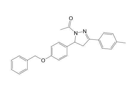 1-Acetyl-5-(4-(benzyloxy)phenyl)-3-(4-methylphenyl)-4,5-dihydro-(1H)-pyrazole