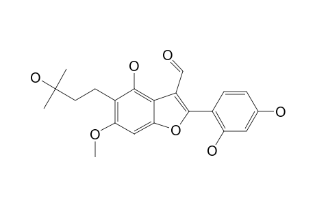 EBENFURAN_V;2-(2,4-DIHYDROXYPHENYL)-5-(3-HYDROXY-3-METHYLBUTYL)-4-HYDROXYPHENYL-5-METHOXYBENZOFURAN-3-CARBALDEHYDE