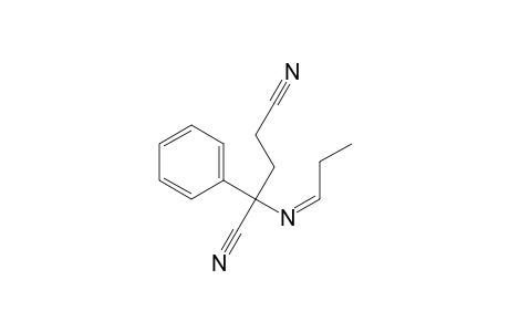 Pentanedinitrile, 2-phenyl-2-(propylideneamino)-