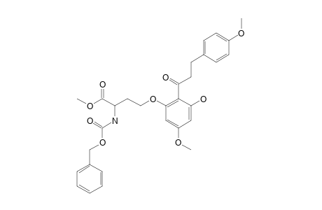 N-BENZYLOXYCARBONYL-O-[(6'-HYDROXY-4,4'-DIMETHOXY-DIHYDRO-CHALCONE)-2'-YL]-HOMOSERINE-METHYLESTER