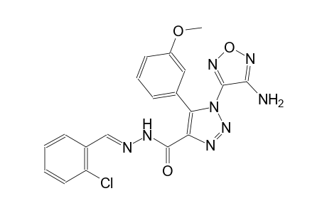 1-(4-amino-1,2,5-oxadiazol-3-yl)-N'-[(E)-(2-chlorophenyl)methylidene]-5-(3-methoxyphenyl)-1H-1,2,3-triazole-4-carbohydrazide