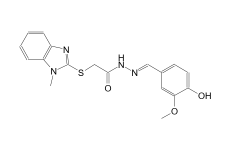 acetic acid, [(1-methyl-1H-benzimidazol-2-yl)thio]-, 2-[(E)-(4-hydroxy-3-methoxyphenyl)methylidene]hydrazide