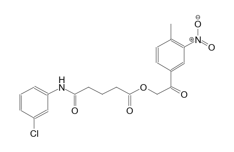 pentanoic acid, 5-[(3-chlorophenyl)amino]-5-oxo-, 2-(4-methyl-3-nitrophenyl)-2-oxoethyl ester