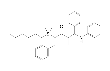 4-Benzyl-4-(hexyldimethylsilyl)-3-oxo-2-methyl-1-(phenylamino)-1-phenylbutane