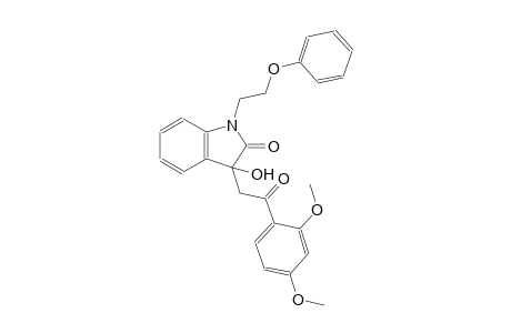 2H-indol-2-one, 3-[2-(2,4-dimethoxyphenyl)-2-oxoethyl]-1,3-dihydro-3-hydroxy-1-(2-phenoxyethyl)-