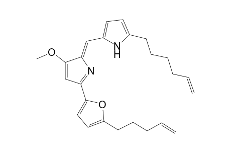 2-[5'-(Hex-5"-enyl)-2'-pyrrolyl)methylene]-5-[2"-(4'"-pentenyl)furan-5"-yl]-3-methoxy-2H-pyrrole