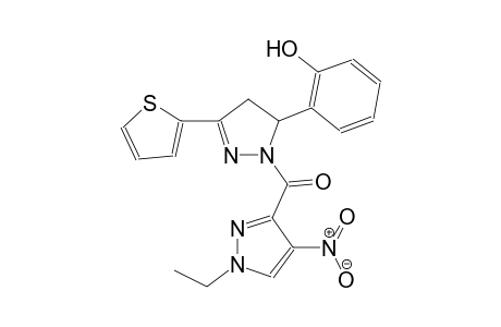 2-[1-[(1-ethyl-4-nitro-1H-pyrazol-3-yl)carbonyl]-3-(2-thienyl)-4,5-dihydro-1H-pyrazol-5-yl]phenol