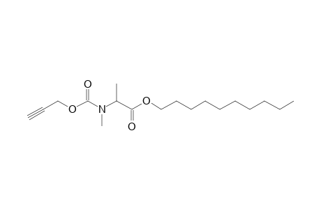 Alanine, N-methyl-N-propargyloxycarbonyl-, decyl ester