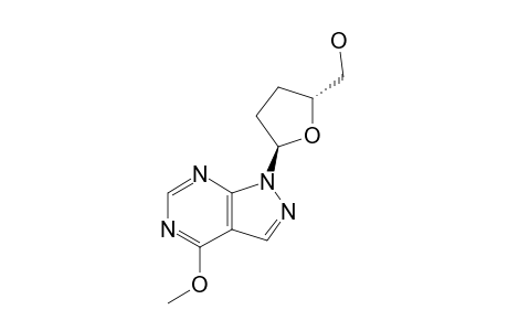 1-(2,3-DIDEOXY-ALPHA-D-GLYCERO-PENTOFURANOSYL)-4-METHOXY-1H-PYRAZOLO-[3,4-D]-PYRIMIDINE