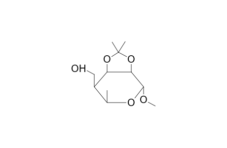 METHYL 4,6-DIDEOXY-2,3-O-ISOPROPYLIDENE-4-C-HYDROXYMETHYL-ALPHA-L-TALO-HEXOPYRANOSIDE
