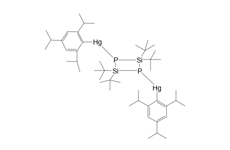 2,2,4,4-tetrakis[(t-butyl)]-1,3-bis{[(2',4',6'-triisopropyl)phenyl]mercurio}-1,3-diphospha-2,4-disiletane