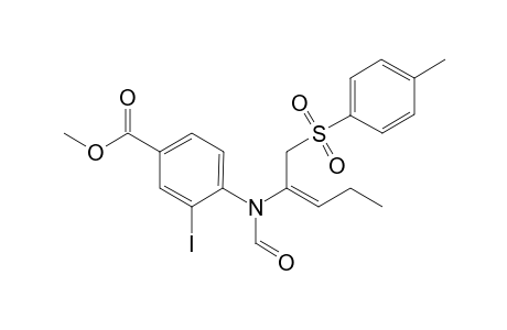 2-[N-Formyl-N-(2-iodo-4-carboxymethoxyphenyl)amido]-1-tosylpent-2-ene