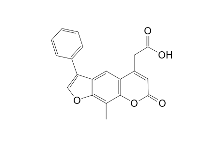 2-(7-keto-9-methyl-3-phenyl-furo[3,2-g]chromen-5-yl)acetic acid